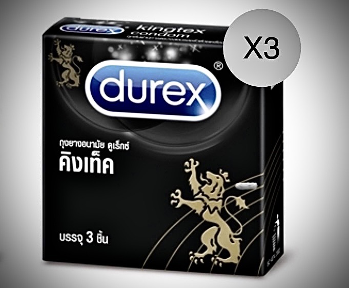 durex kingtex ไซต์ 49 มม ถุงยางอนามัยส่งด่วน
